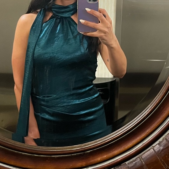 Revolve Kendall Gown in dark Jade Green - Picture 3 of 3